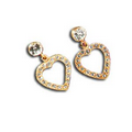 Heart Shape Earrings with Swarovski Crystals